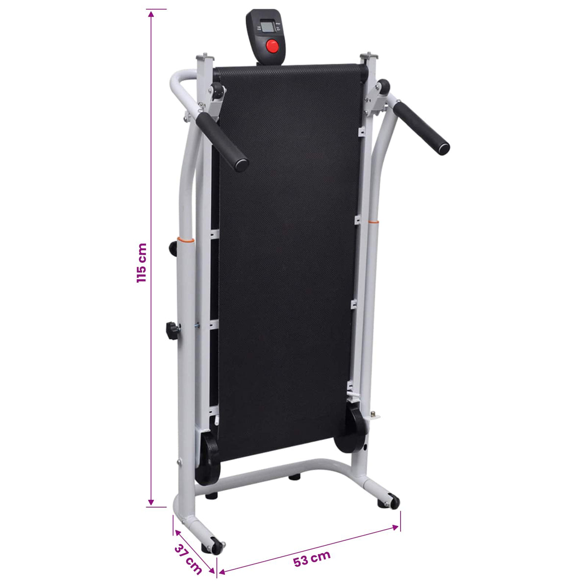 Mini Treadmill Folding 93 x 36 cm Black