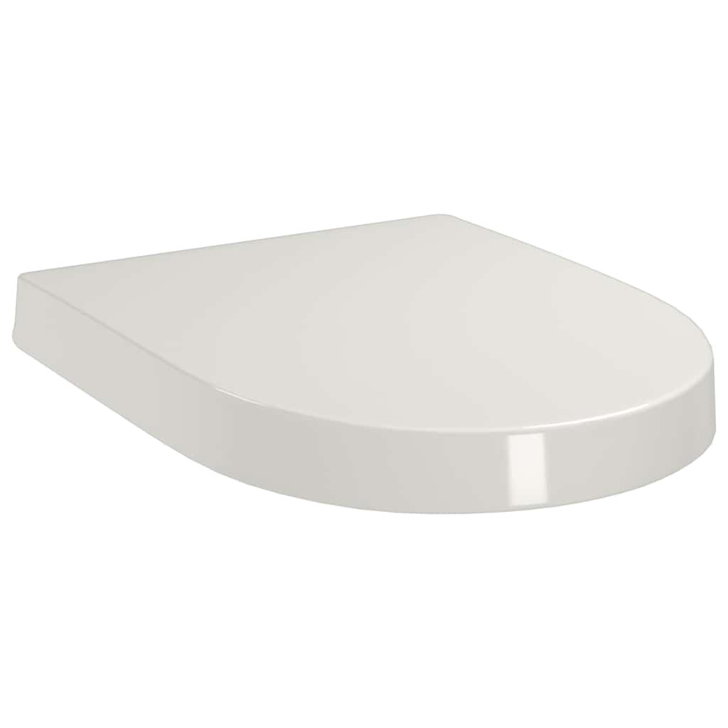 Soft-close Toilet Seat with Quick-release Design White Square