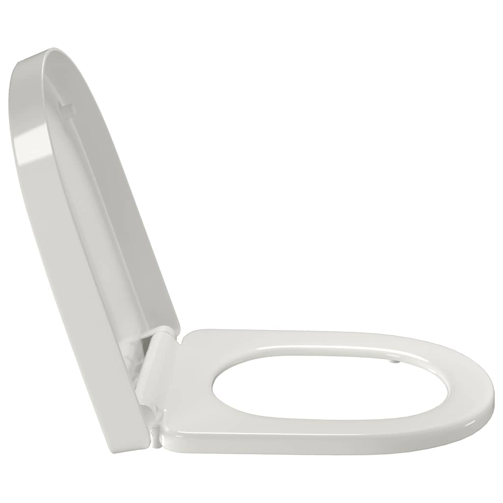Soft-close Toilet Seat with Quick-release Design White Square