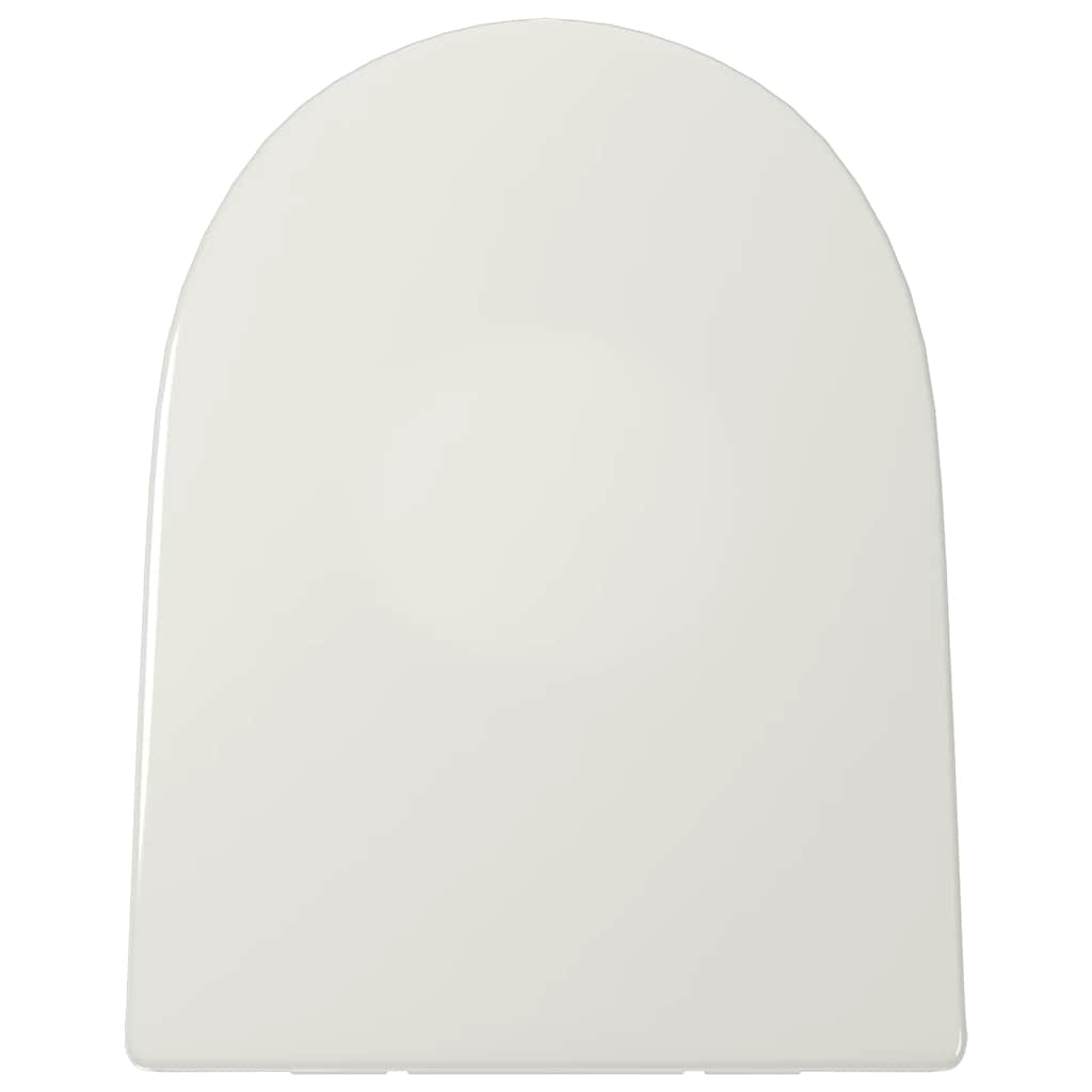 Soft-close Toilet Seat with Quick-release Design White Square