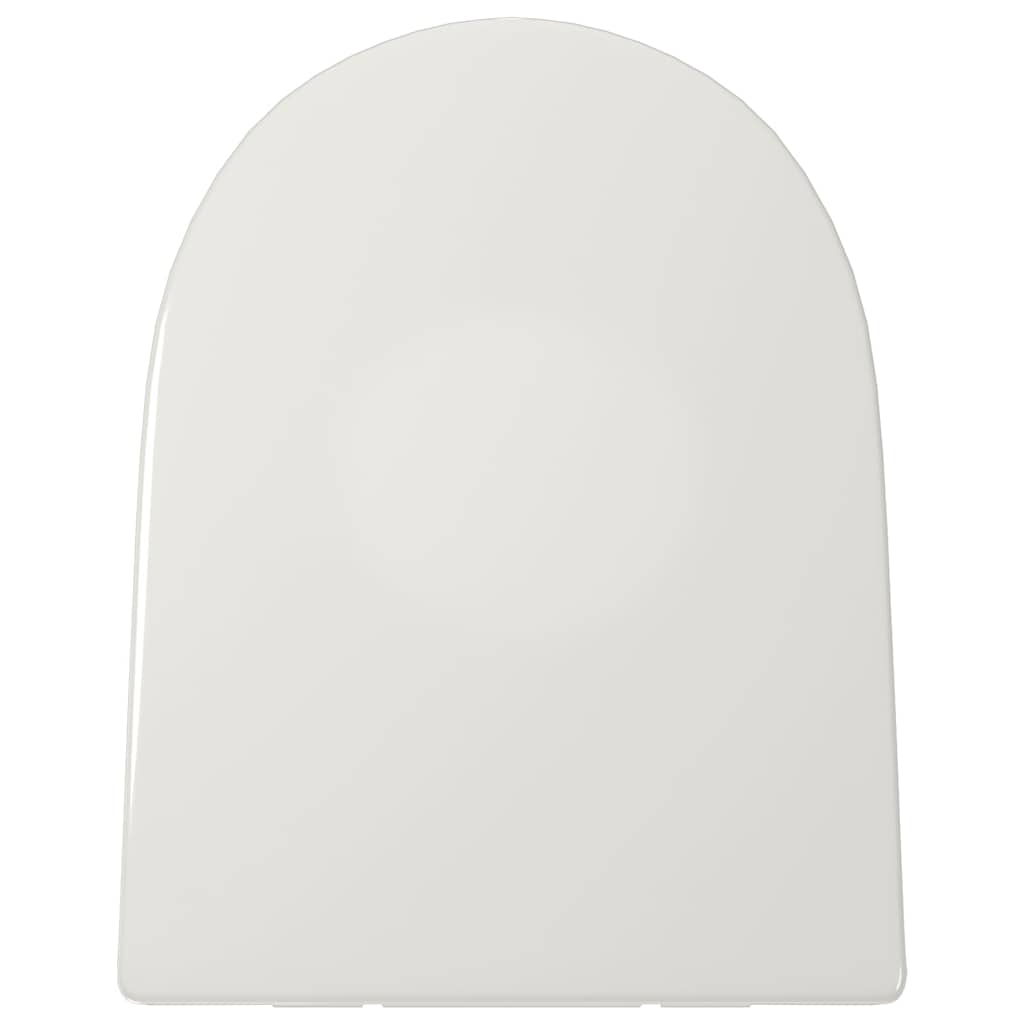 Soft-close Toilet Seat with Quick-release Design White Square
