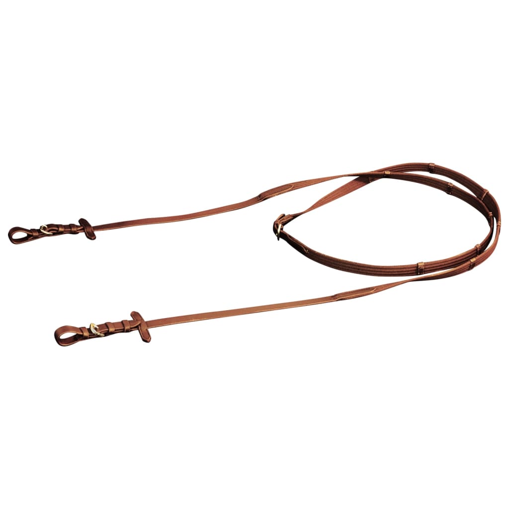 Leather Flash Bridle with Reins and Bit Brown Pony