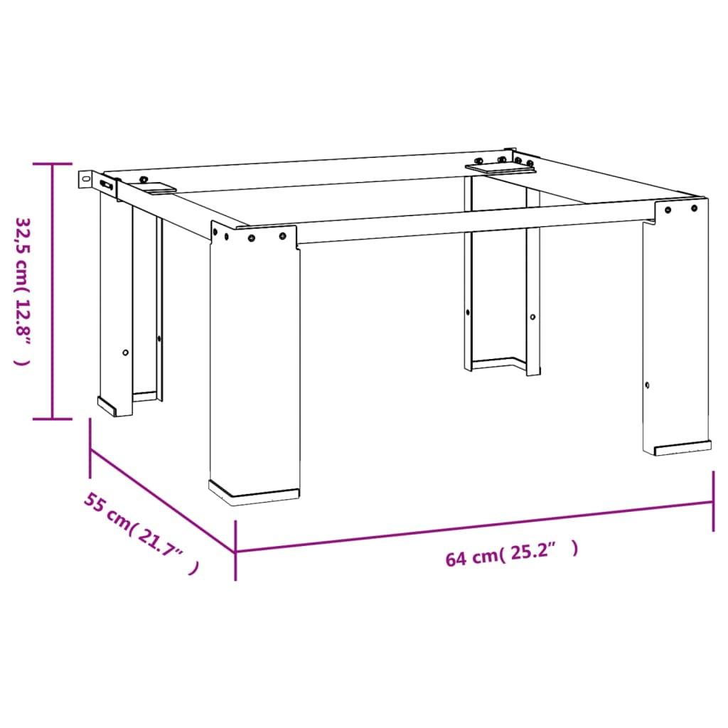 vidaXL Washing Machine Pedestal White