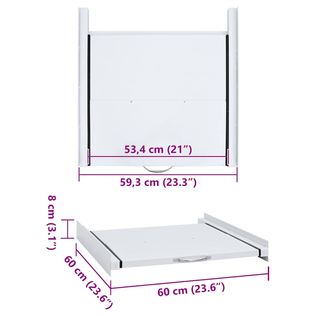 Washing Machine Stacking Kit with Pull-Out Shelf