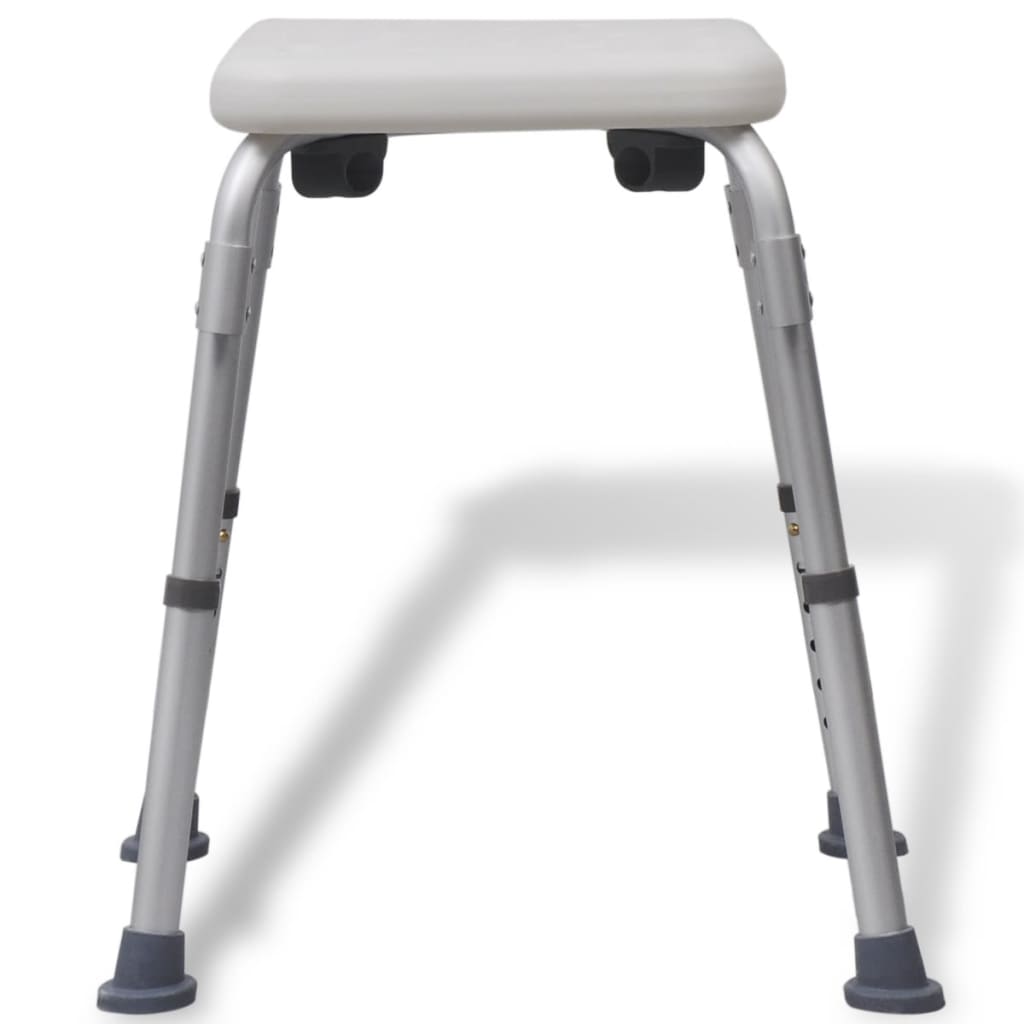 vidaXL Shower Chair Aluminium White