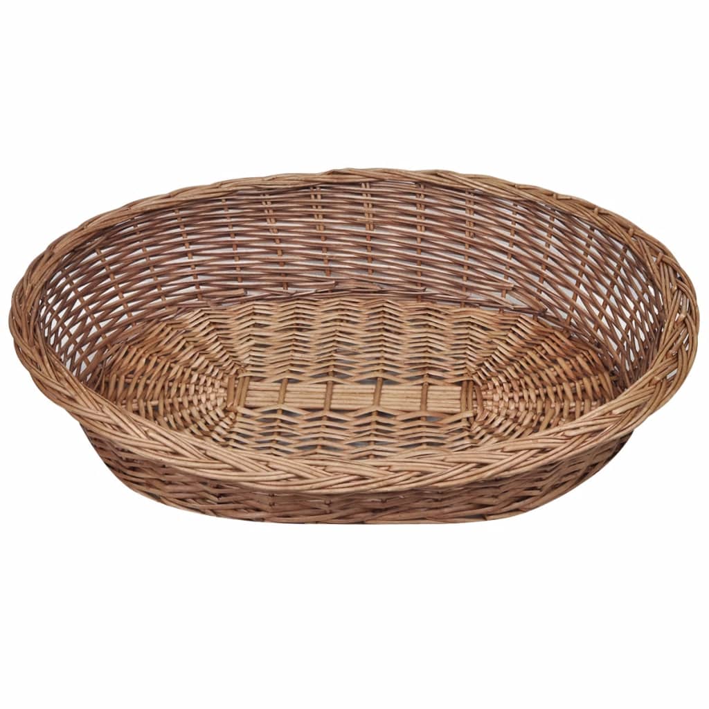 vidaXL Willow Dog Basket/Pet Bed Natural 90 cm