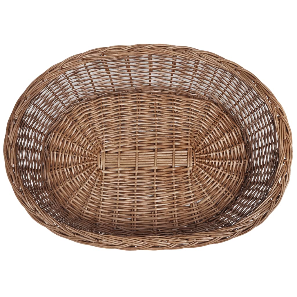 vidaXL Willow Dog Basket/Pet Bed Natural 90 cm