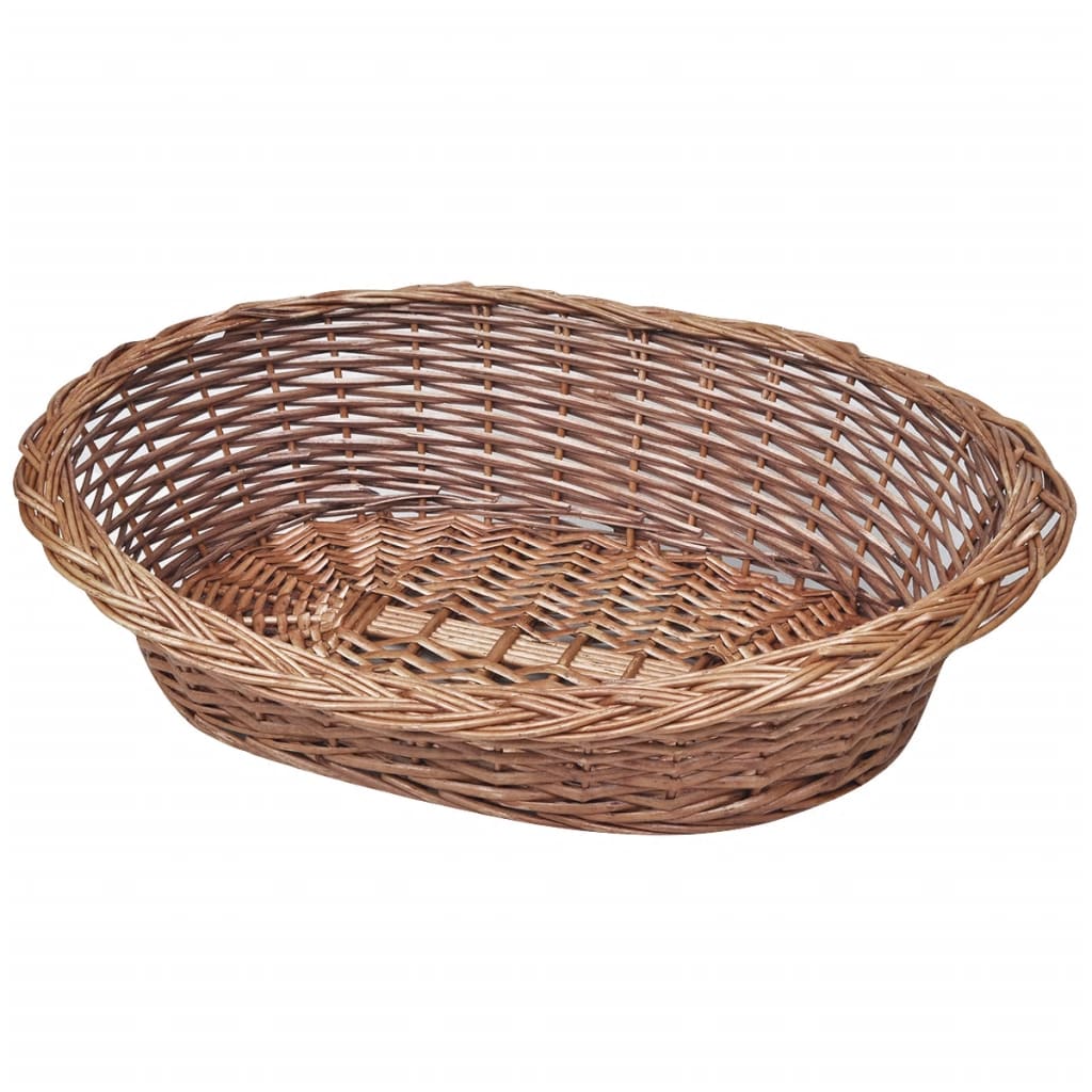 vidaXL Willow Dog Basket/Pet Bed Natural 70 cm