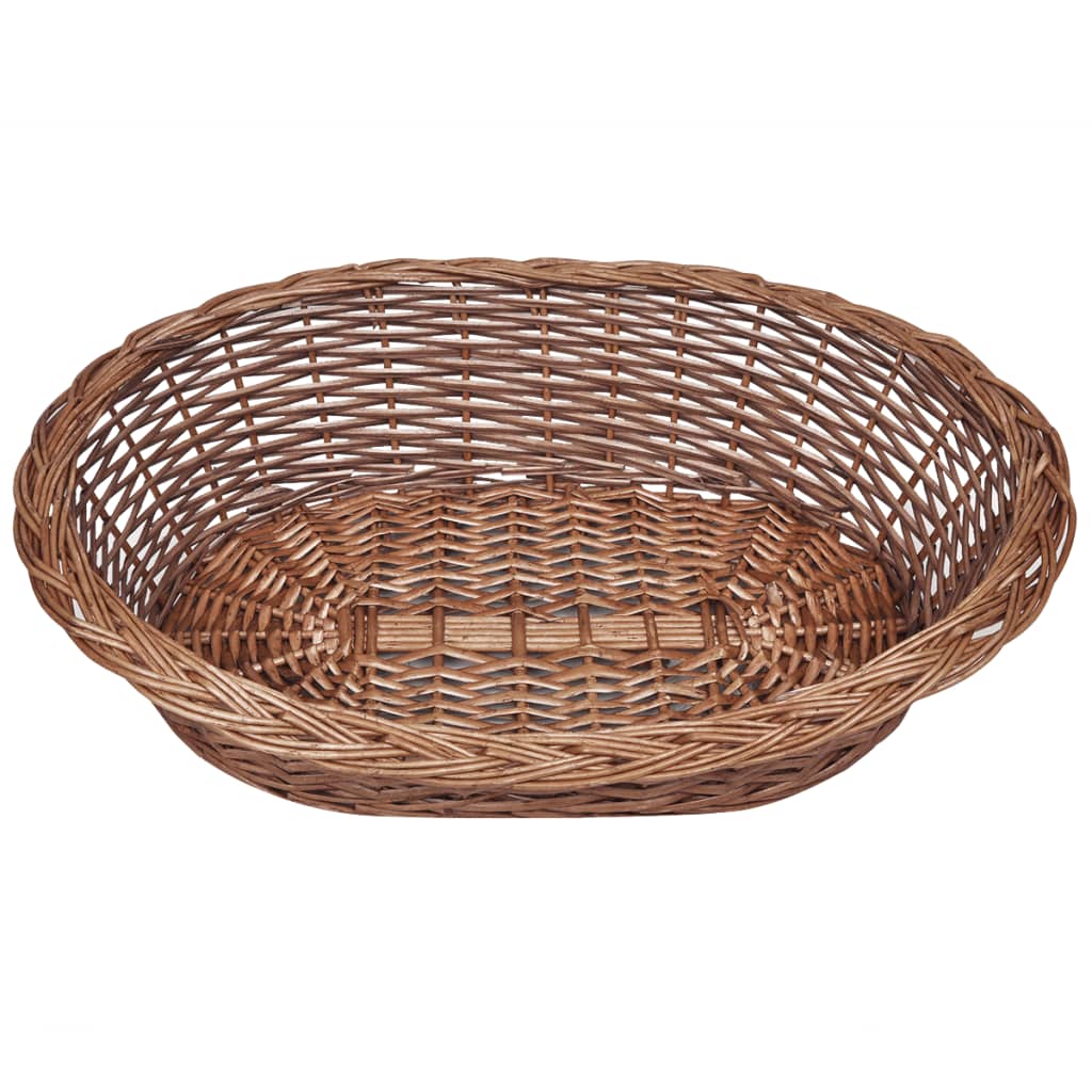 vidaXL Willow Dog Basket/Pet Bed Natural 70 cm