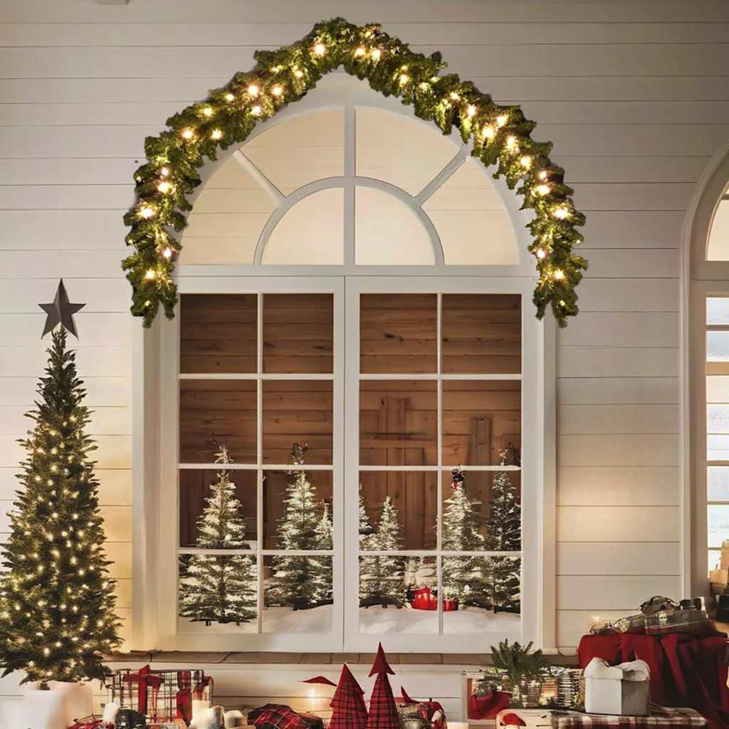 242423 Christmas Garland with LED Lights 5 m