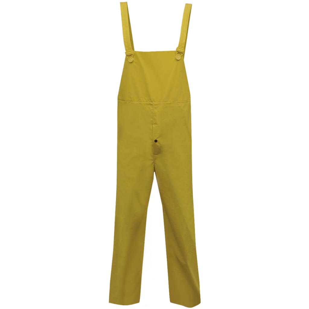 vidaXL Waterproof Heavy-duty 2-piece Rain Suit with Hood Yellow XXL