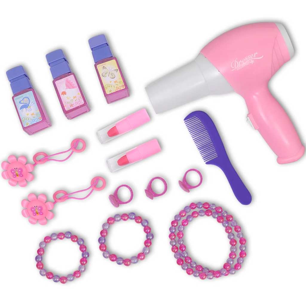 3-Mirror Kids' Playroom Standing Toy Vanity Table with Light/Sound