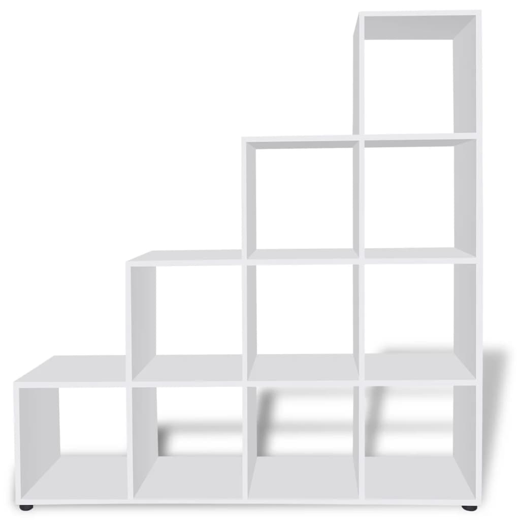 vidaXL Staircase Bookcase/Display Shelf 142 cm White