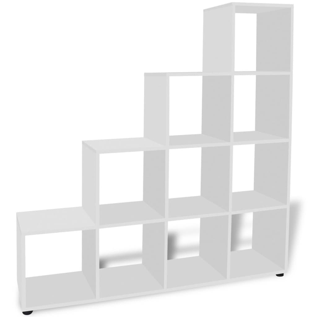 vidaXL Staircase Bookcase/Display Shelf 142 cm White