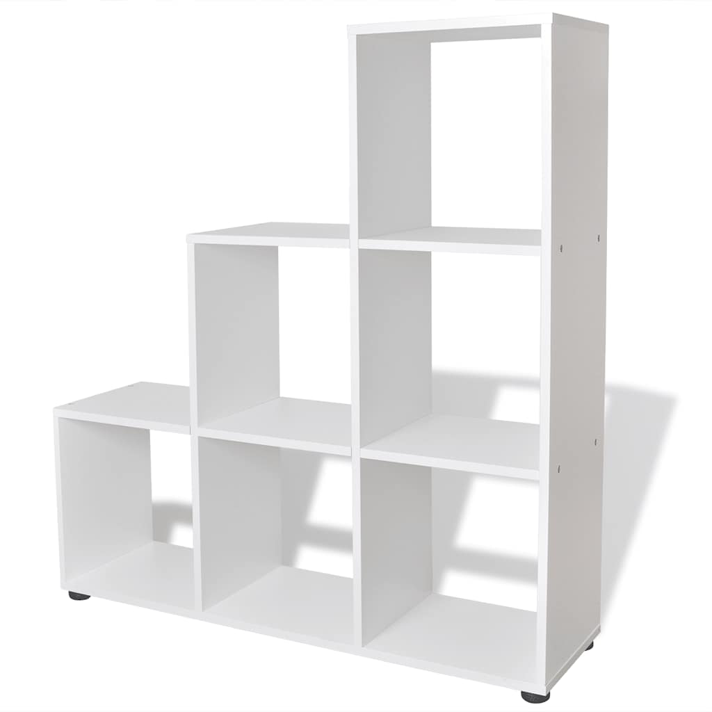 242552 vidaXL Staircase Bookcase/Display Shelf 107 cm White