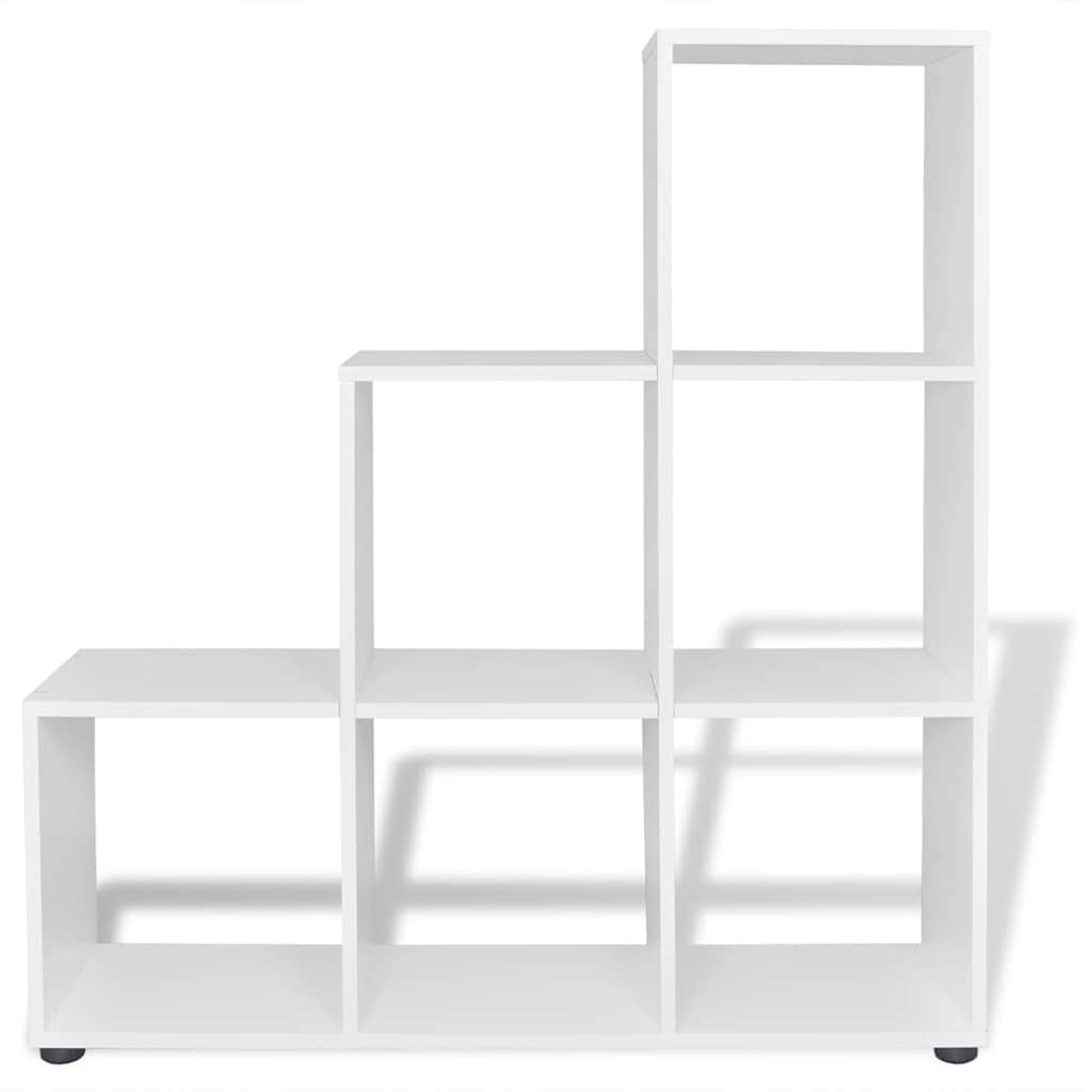 242552 vidaXL Staircase Bookcase/Display Shelf 107 cm White