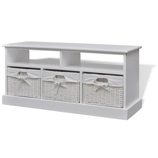 vidaXL Storage Bench Aarau White