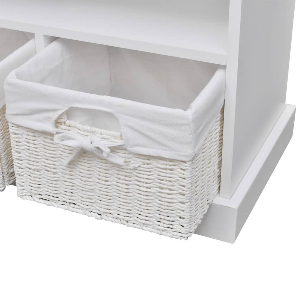 vidaXL Storage Bench Aarau White