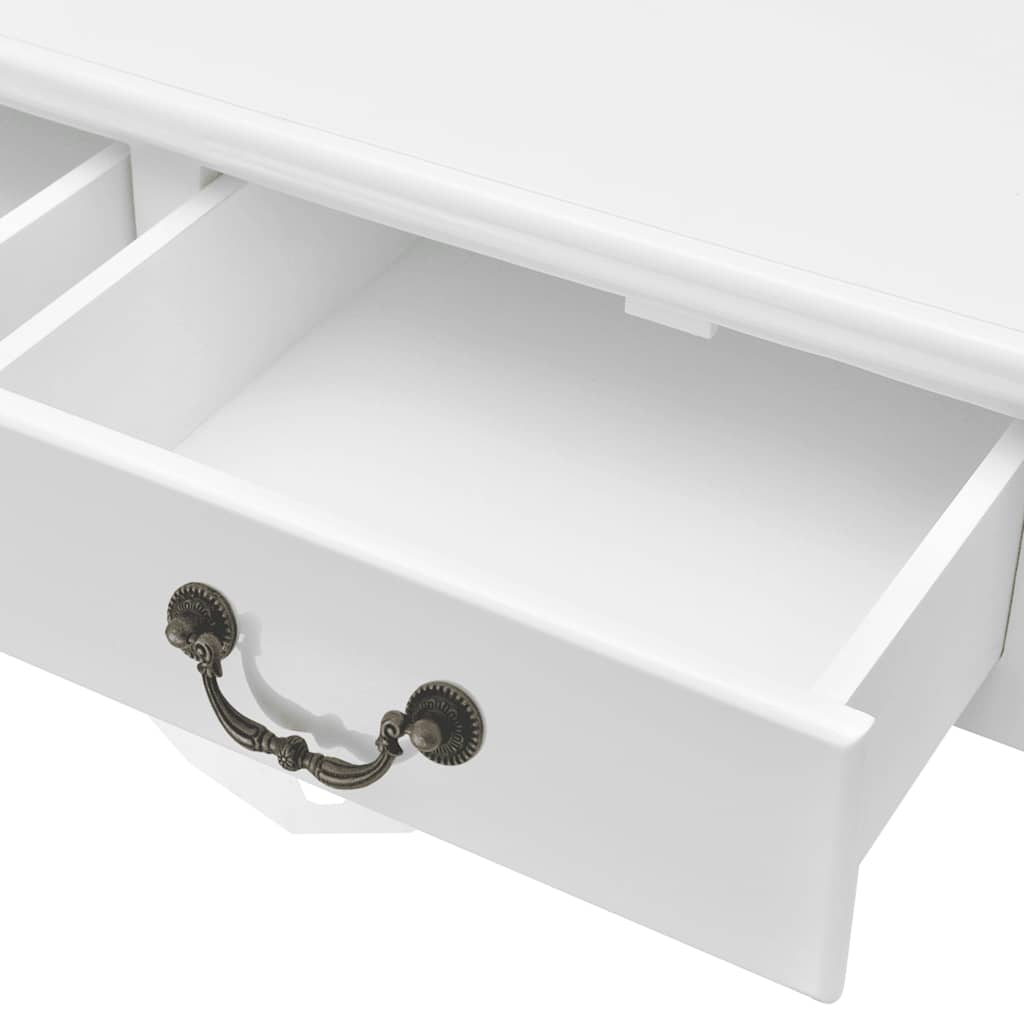 Coffee Table with 4 Drawers White