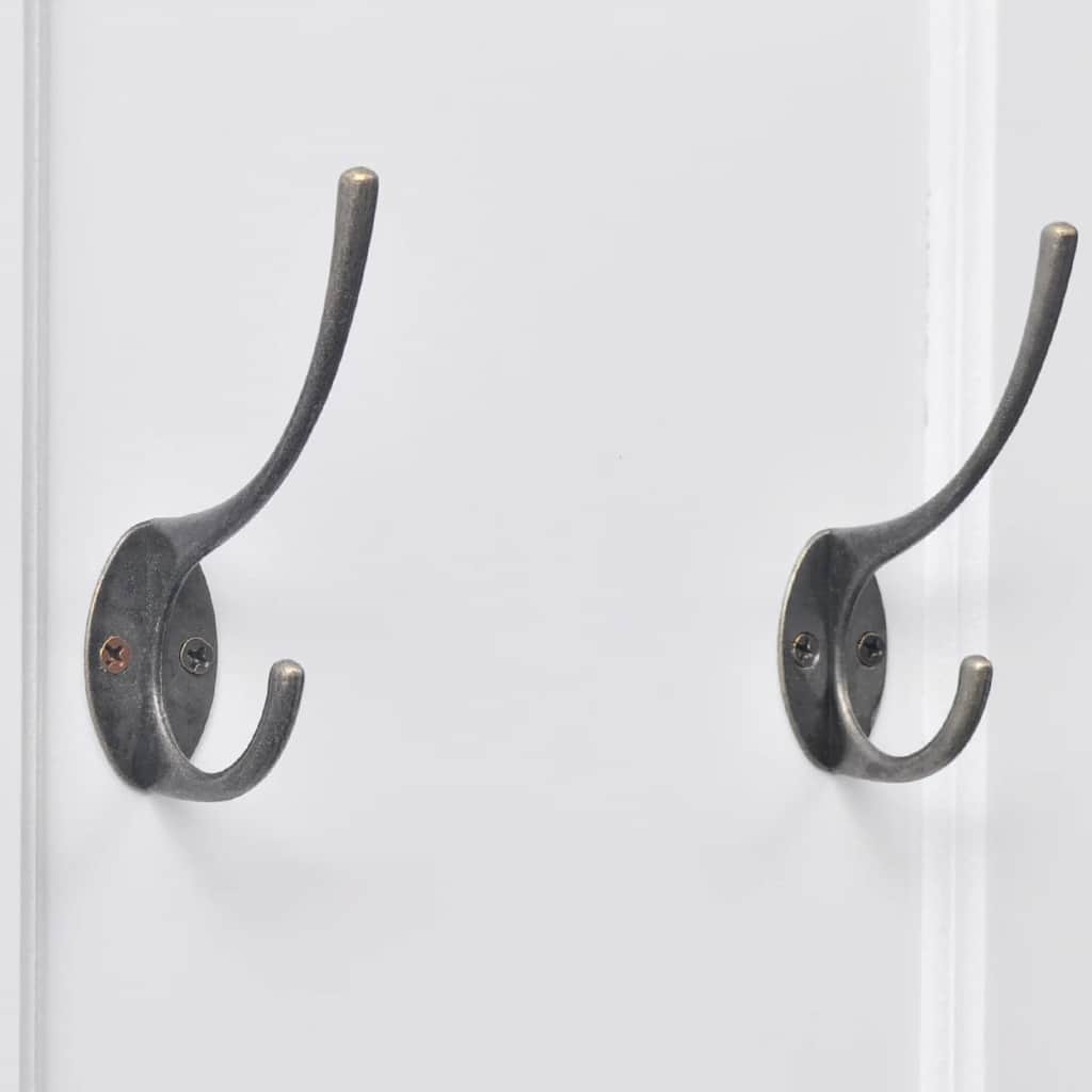 242437 vidaXL Coat Racks 2 pcs White