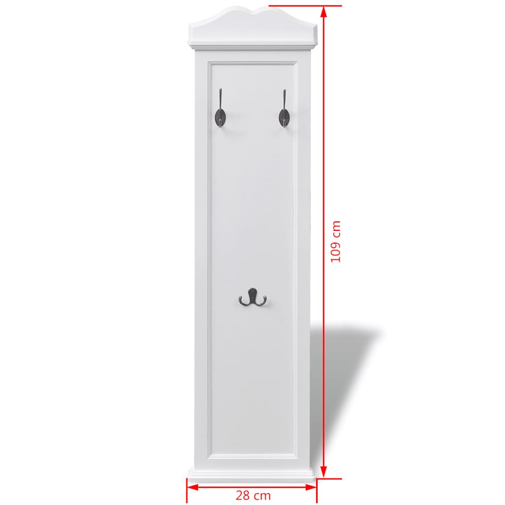 242437 vidaXL Coat Racks 2 pcs White