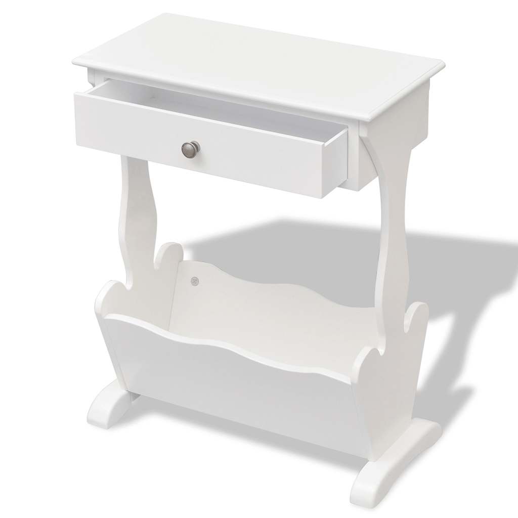 242440 vidaXL Magazine Rack "Melrose" White
