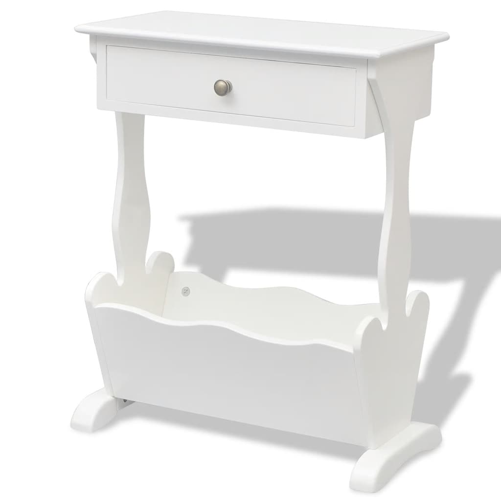 242440 vidaXL Magazine Rack "Melrose" White