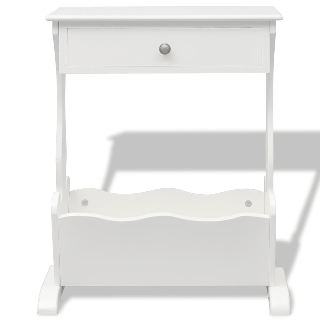 242440 vidaXL Magazine Rack "Melrose" White