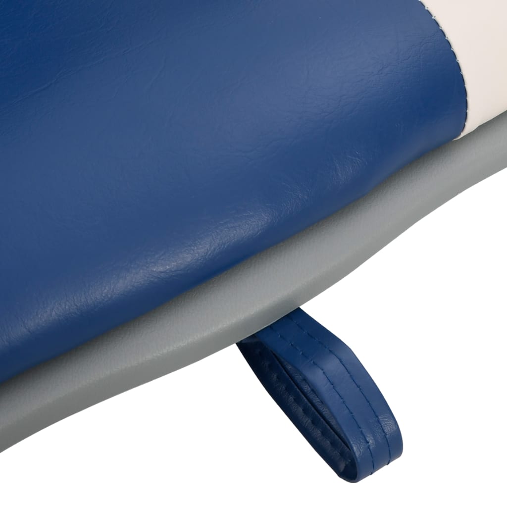 2 Piece Foldable Boat Seat Set with Blue-white Pillow