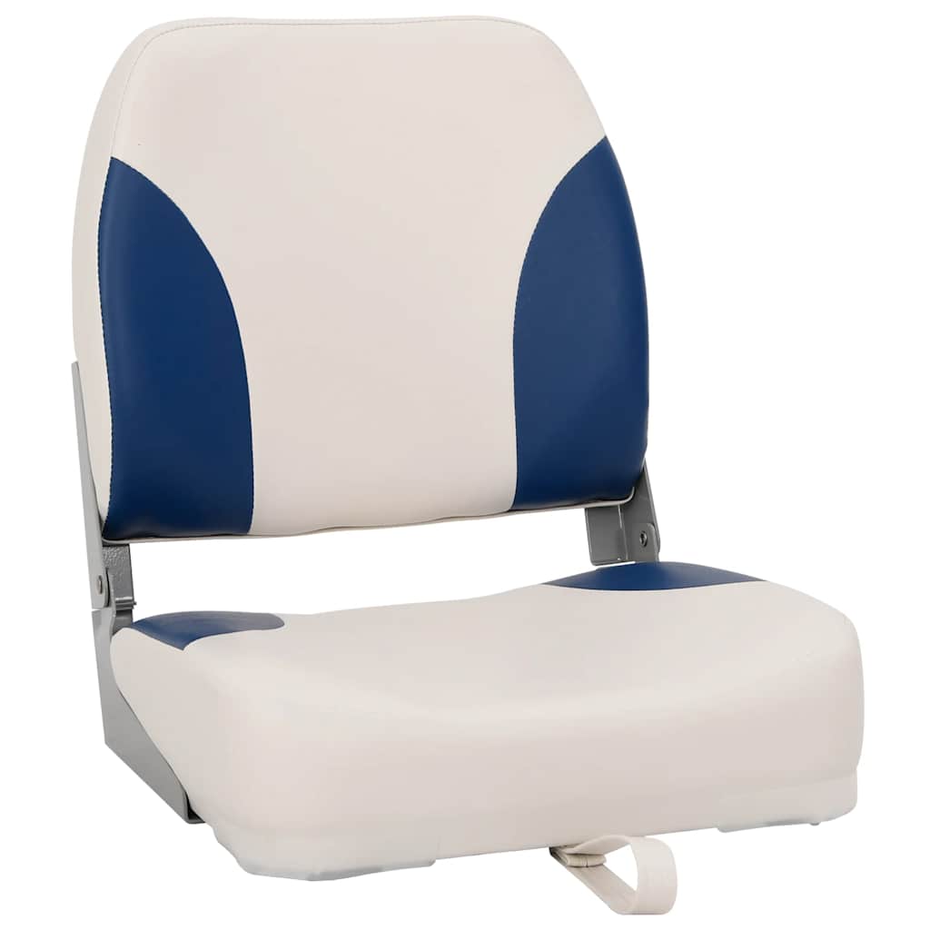 Foldable Boat Seat 1 Set with Blue-white Pillow