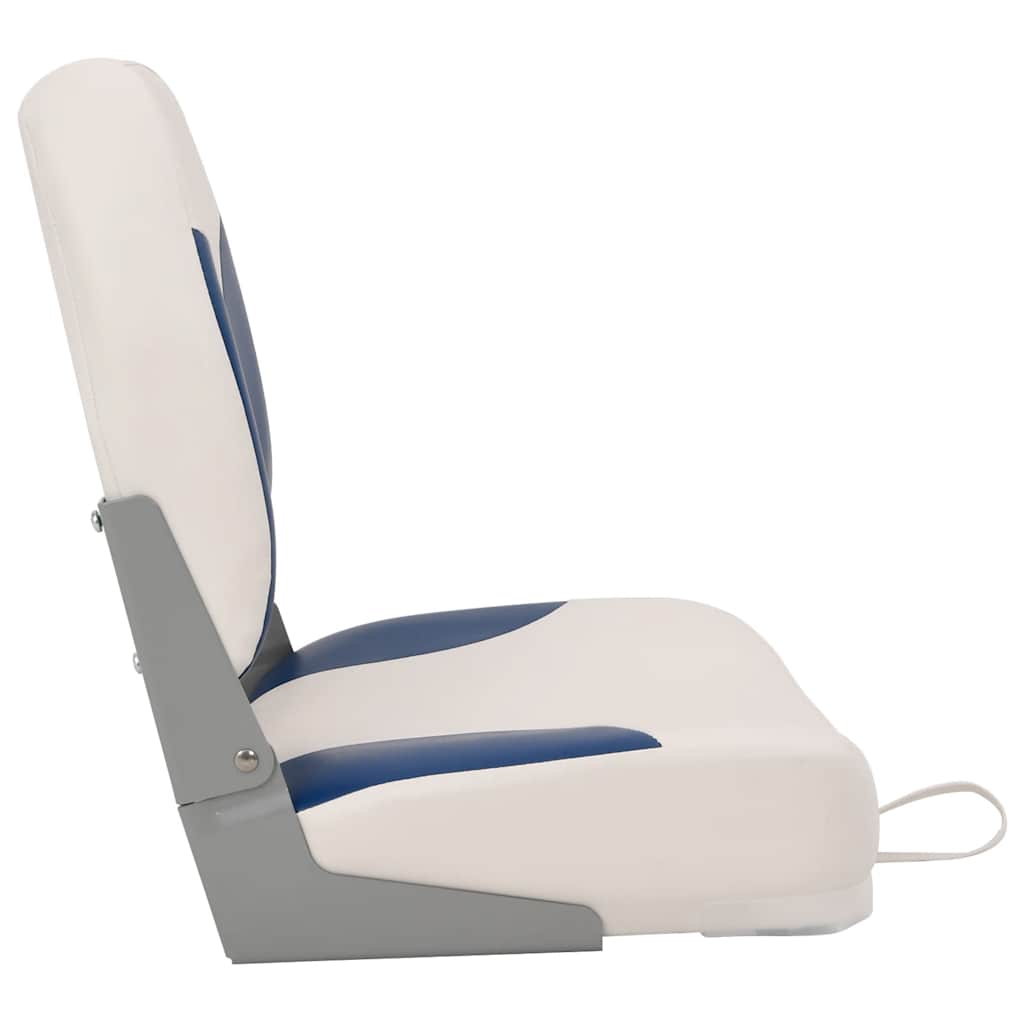 Foldable Boat Seat 1 Set with Blue-white Pillow