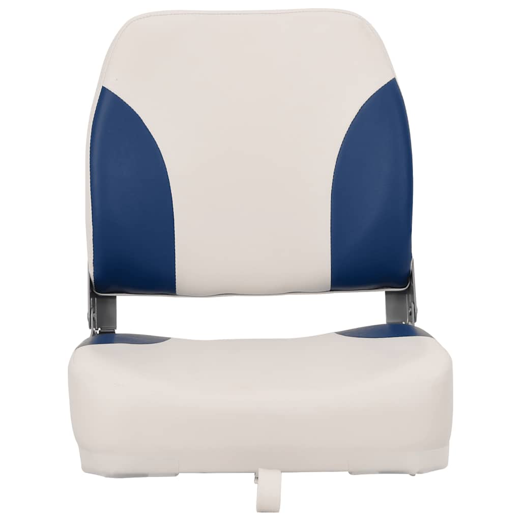 Foldable Boat Seat 2 Set with Blue-white Pillow