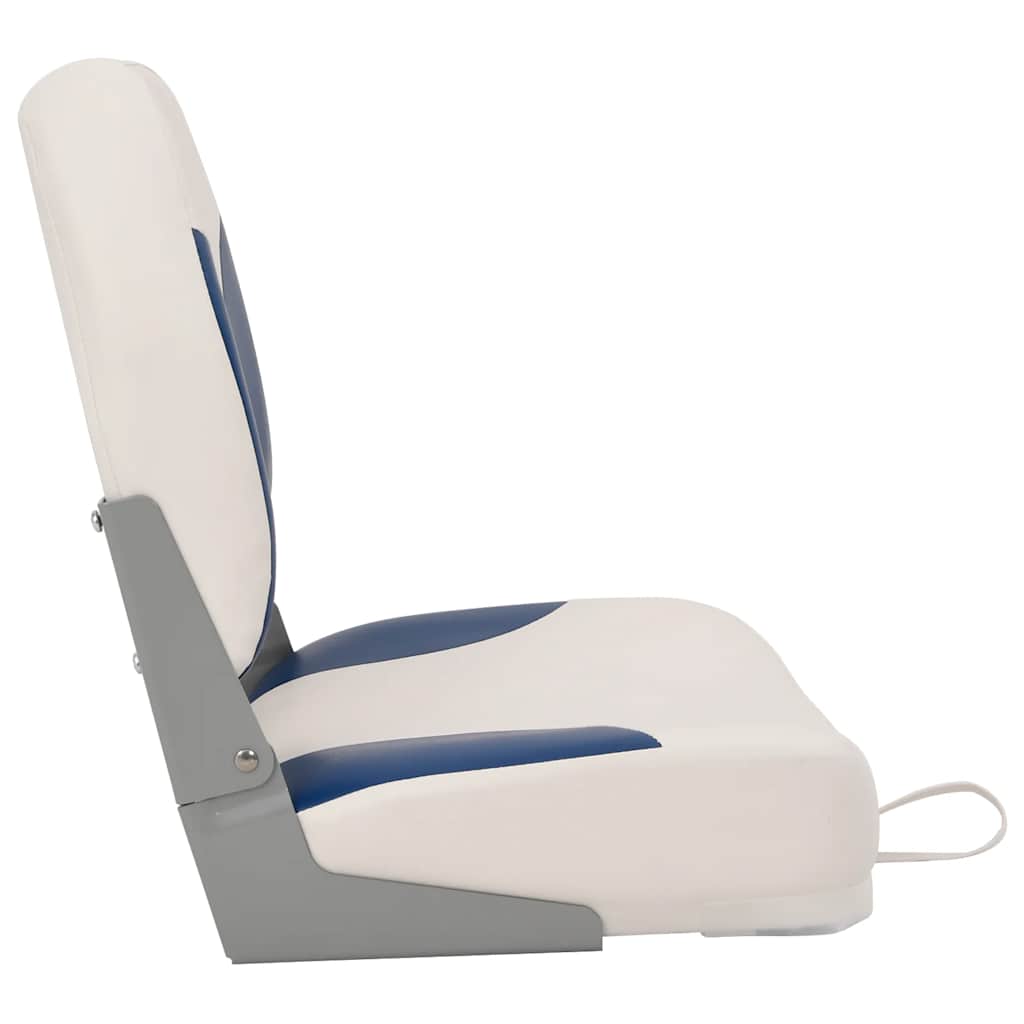 Foldable Boat Seat 2 Set with Blue-white Pillow
