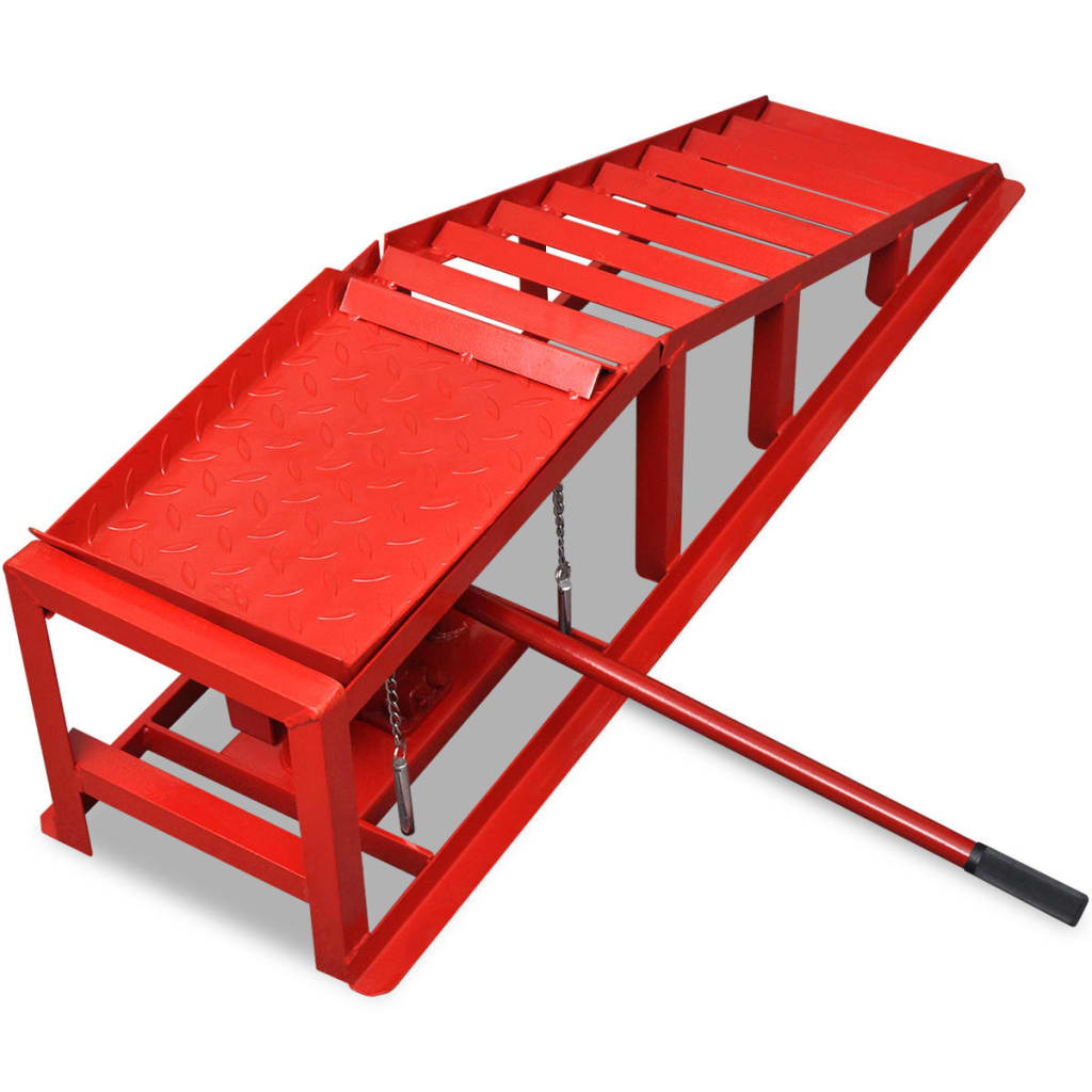 vidaXL Car Repair Ramps 2 pcs Red Steel