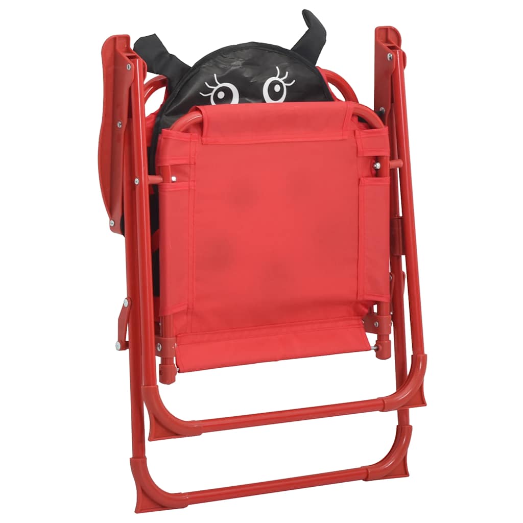 Patio Furniture | Red | Steel | Compact | Foldable | Kids' Garden Set