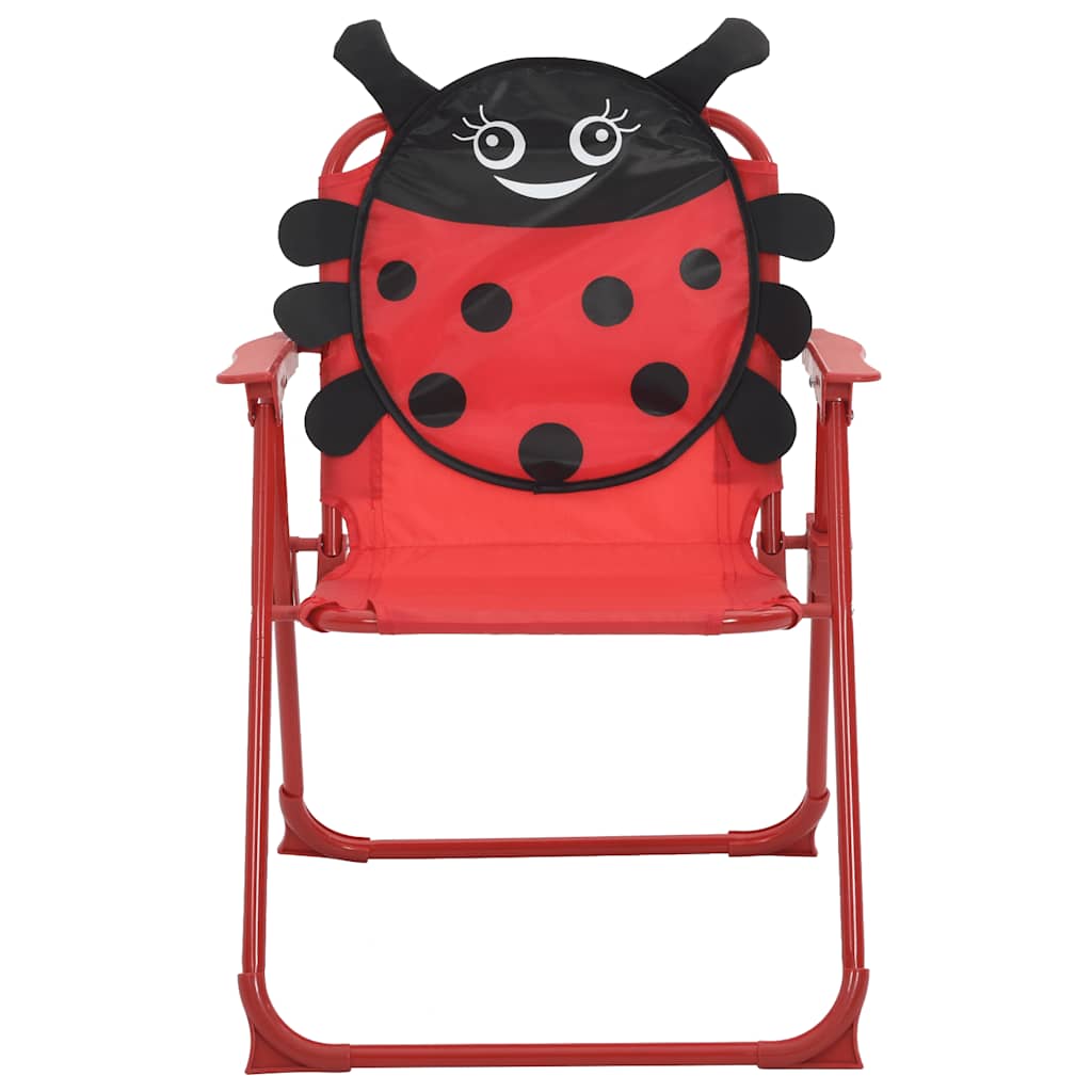 41842 vidaXL 3 Piece Kids'Garden Bistro Set with Parasol Red