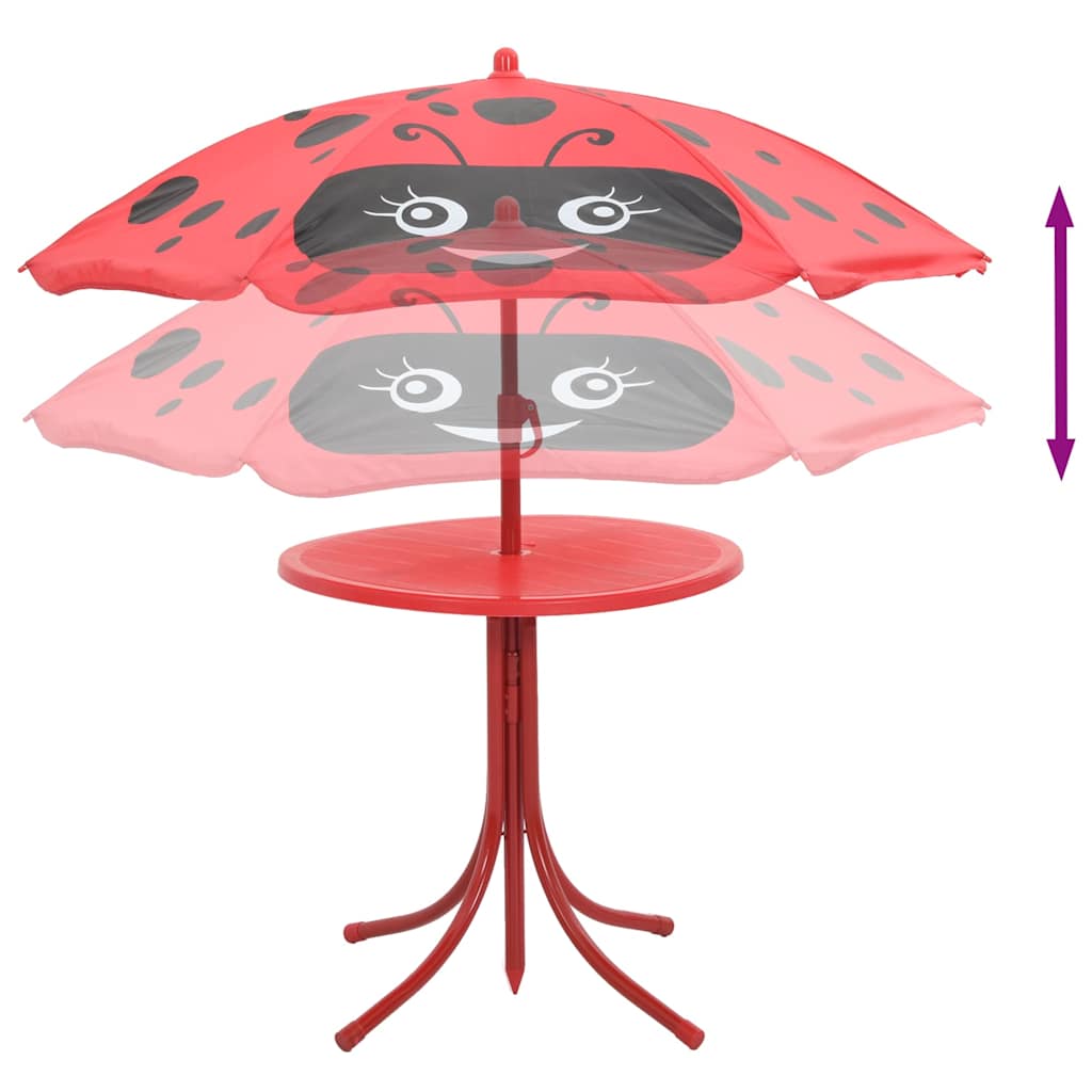 Patio Furniture | Red | Steel | Compact | Foldable | Kids' Garden Set