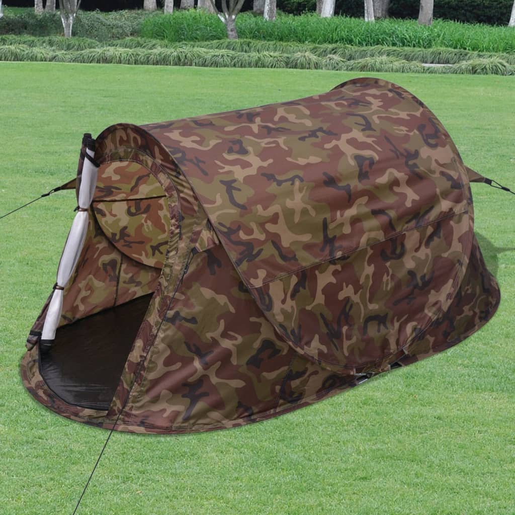 vidaXL 2-person Pop-up Tent Camouflage