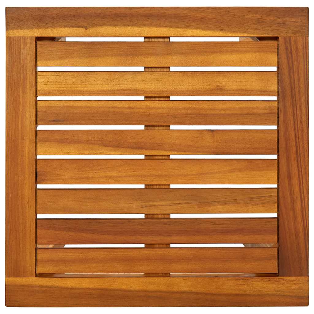 41746 vidaXL Sun Lounger with Table Solid Acacia Wood and Textilene
