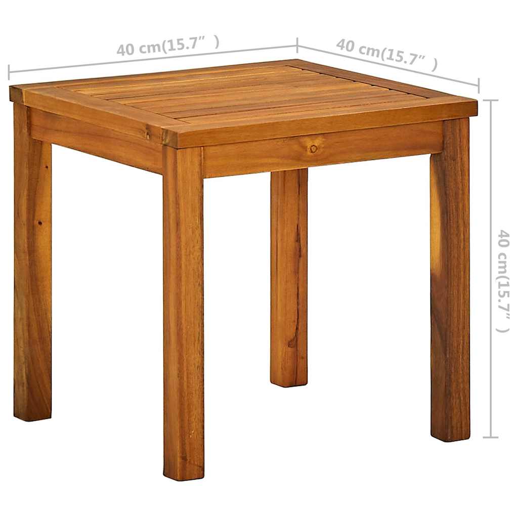 41746 vidaXL Sun Lounger with Table Solid Acacia Wood and Textilene
