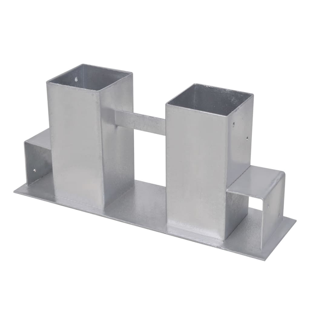 Firewood Stacking Aids 4 pcs Steel Silver