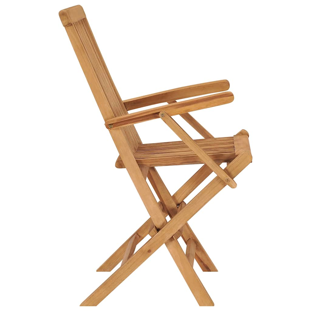 vidaXL Folding Garden Chairs 2 pcs Solid Teak Wood