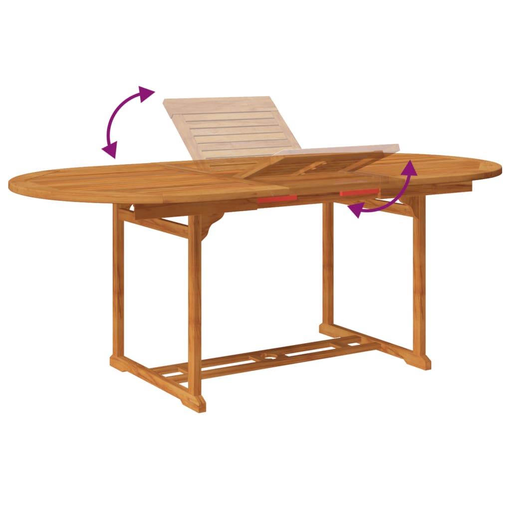 7 Piece Outdoor Dining Set Solid Acacia Wood 150-200 cm
