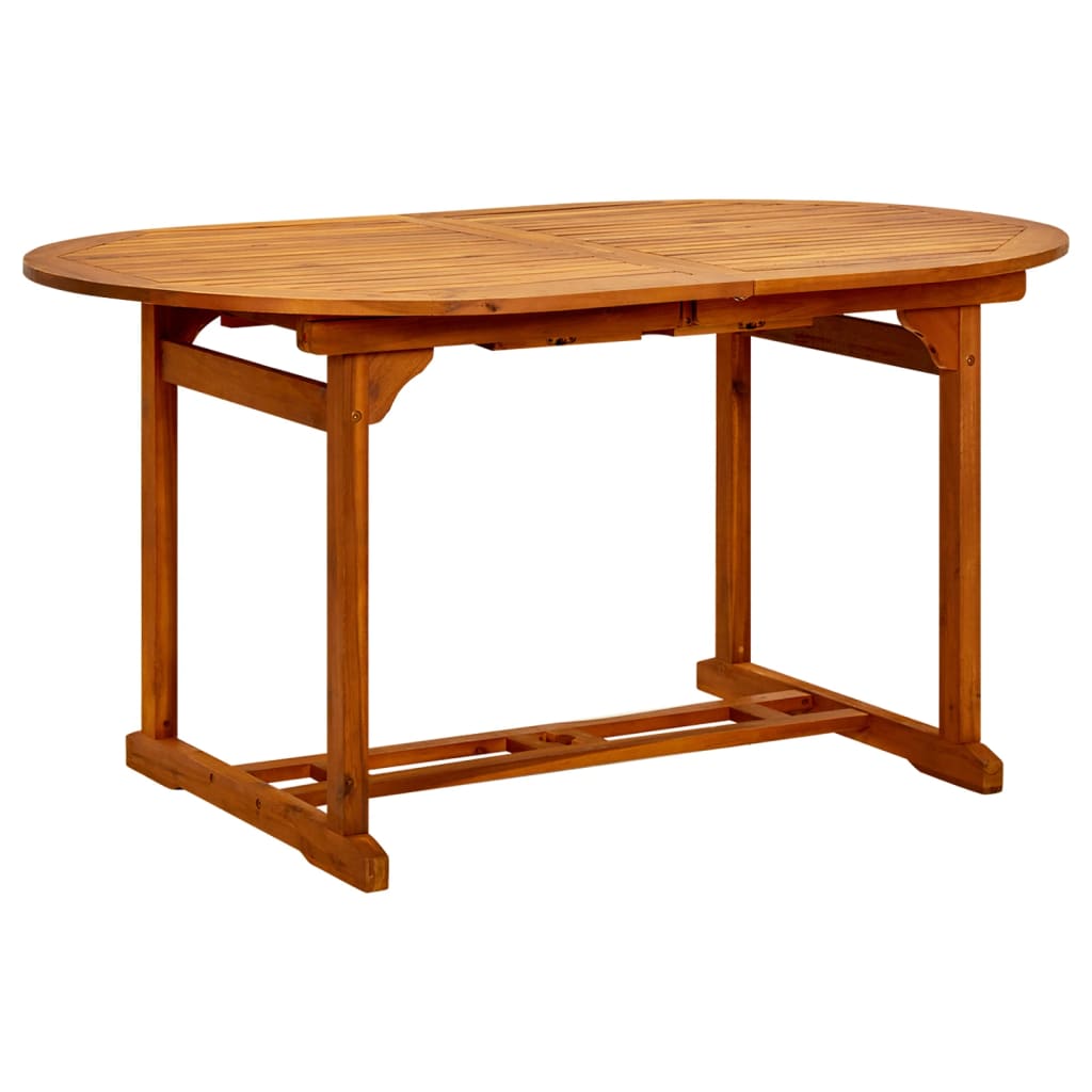 Garden Table (150-200)x100x75 cm Solid Acacia Wood