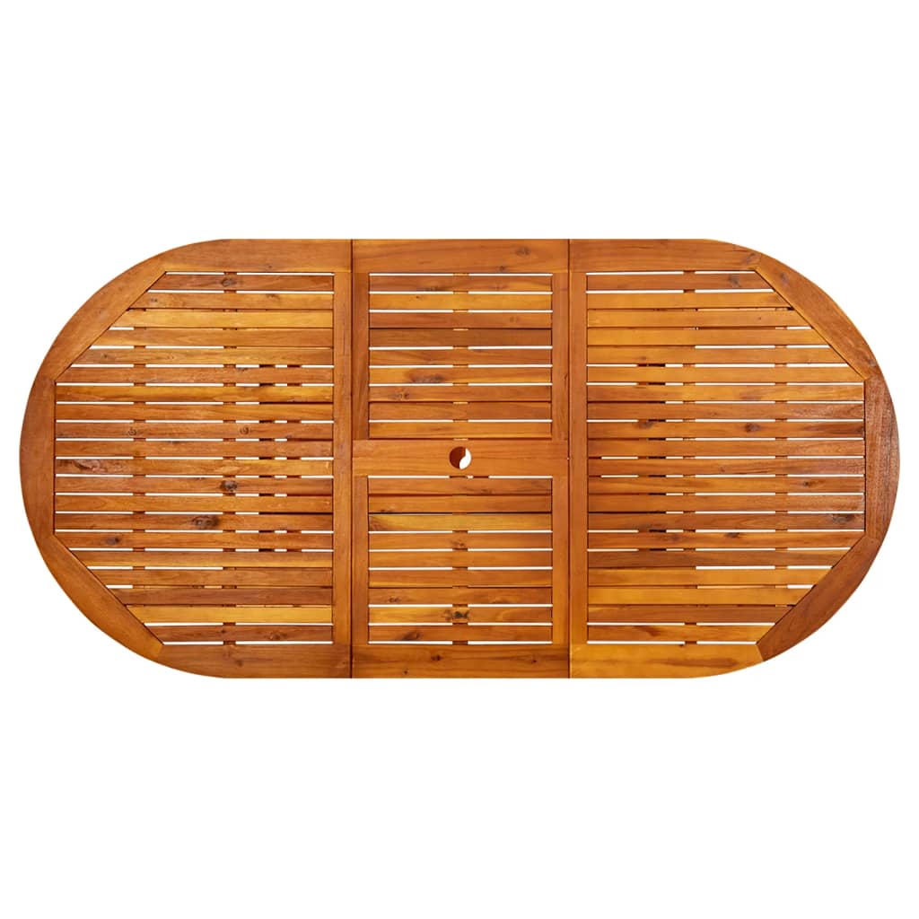 Garden Table (150-200)x100x75 cm Solid Acacia Wood