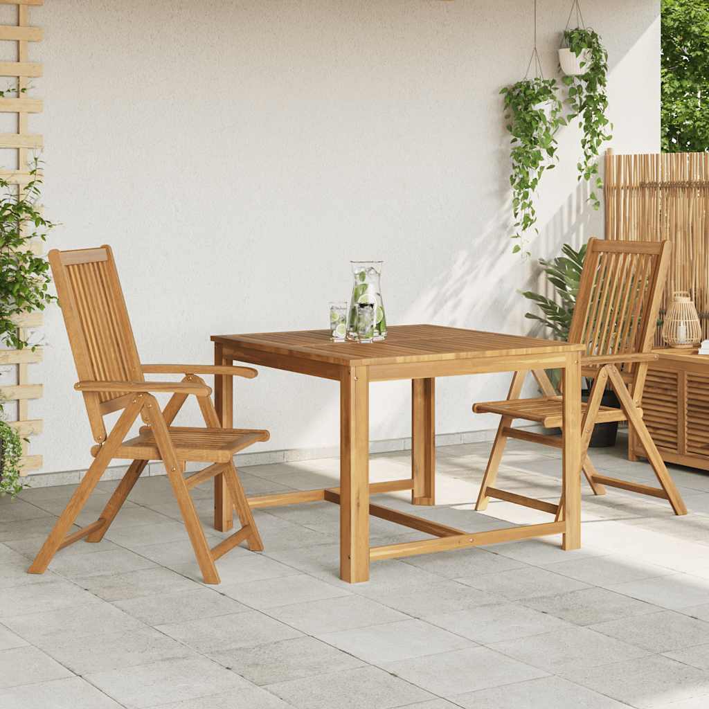 Folding Chairs 2 pcs Solid Acacia Wood