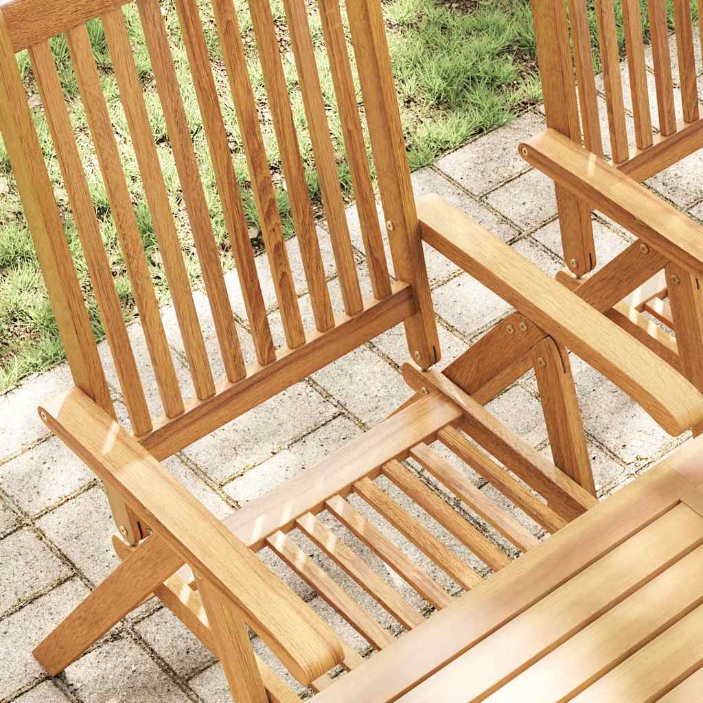 Folding Chairs 2 pcs Solid Acacia Wood