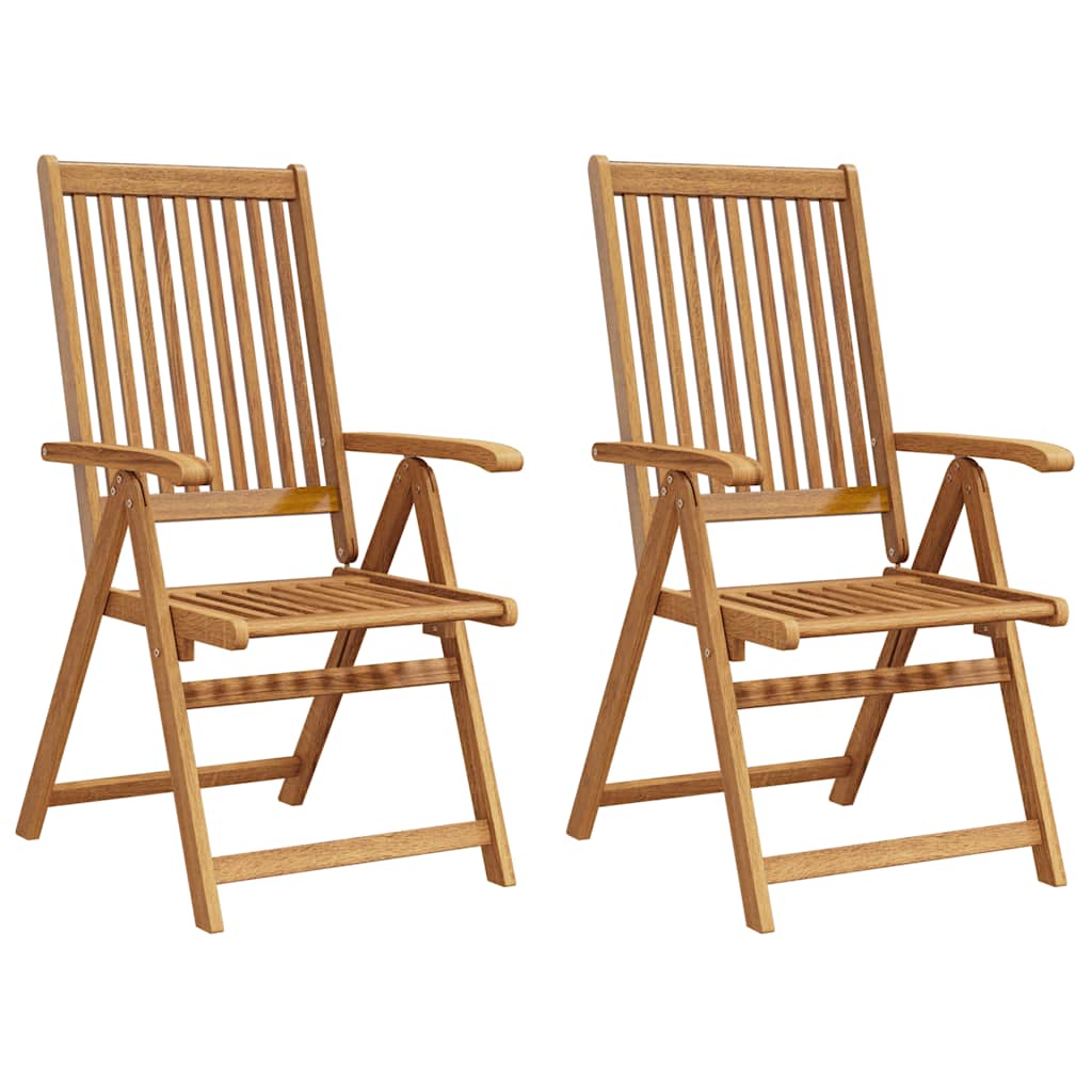 Folding Chairs 2 pcs Solid Acacia Wood