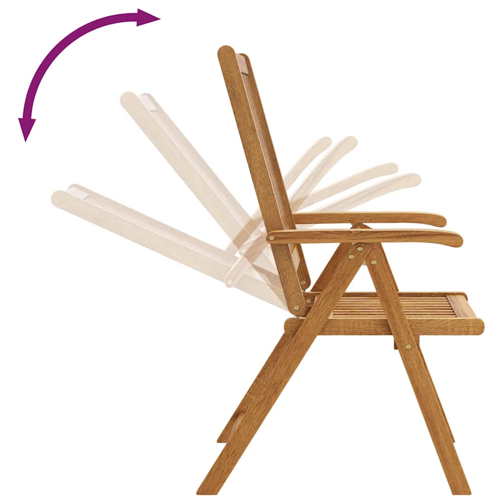 Folding Chairs 2 pcs Solid Acacia Wood