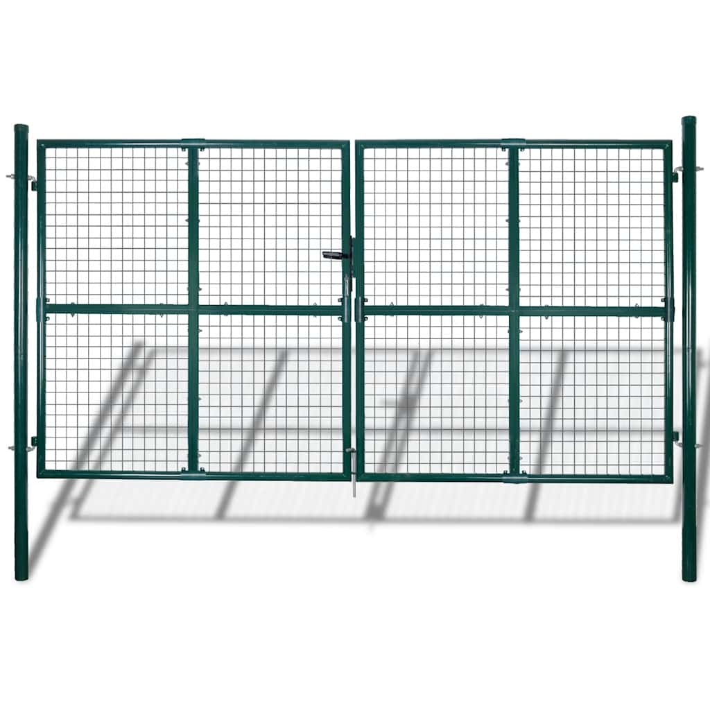 Double Door Fence Gate 300x150 cm Powder-Coated Steel